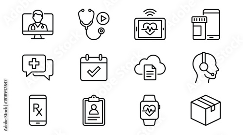 Comprehensive Collection of Renewable Energy Icons: Solar Panels, Wind Turbines, and Sustainable Power Generation