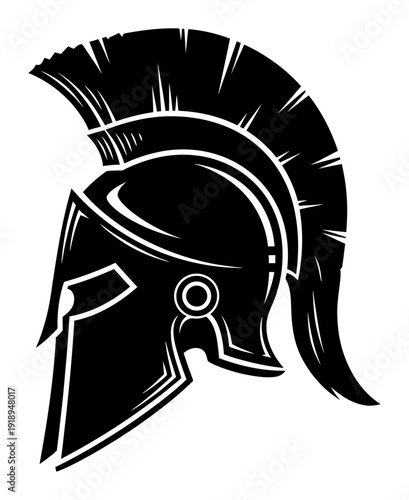 Obraz na płótnie Spartan Helmet - Vector Illustration