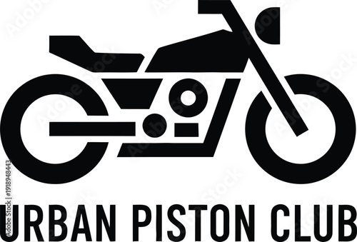 A rebellious graphic logo design for a motorcycle club's identity vector illustration