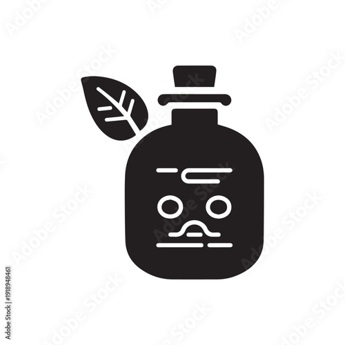 Organic Natural Essential Oil Bottle Floating on Gentle Minimalist Zen Water Waves. 