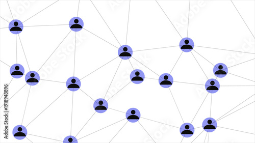 Social Network Connection Concept Background, Connected People Icons Communication Technolog