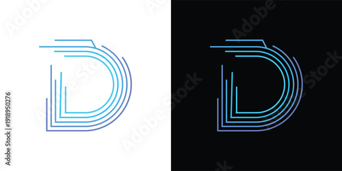 The letter 'D' with a touch of modern, minimalist digital elements