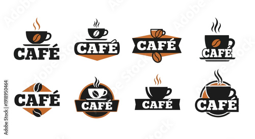 Collection of Creative Coffee Shop Logos and Cafe Designs.