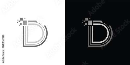 The letter 'D' with a touch of modern, minimalist digital elements