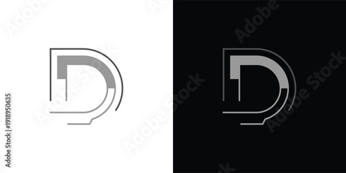 The letter 'D' with a touch of modern, minimalist digital elements
