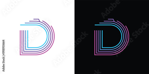 The letter 'D' with a touch of modern, minimalist digital elements