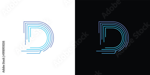 The letter 'D' with a touch of modern, minimalist digital elements