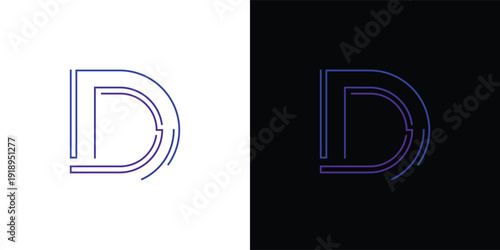 The letter 'D' with a touch of modern, minimalist digital elements