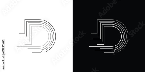 The letter 'D' with a touch of modern, minimalist digital elements