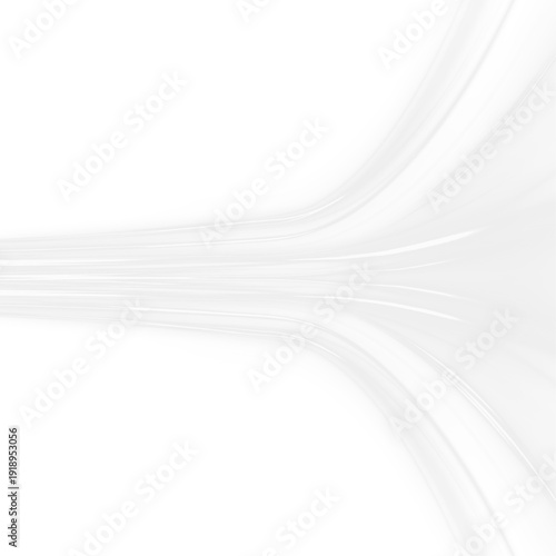 Futuristic neon laser speed lines stretch across city road, highway traffic. Winter wind brings cold snow. White light waves form glowing motion trail, enhancing energy, speed. Vector illustration. 