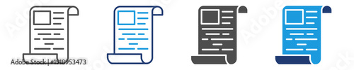 survey article icon set multiple style