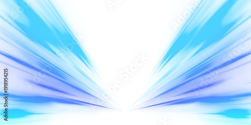 Neon laser blue lines streak along city road and highway traffic. Light motion forms futuristic energy trail speed flows, glowing wave. Blue rays zoom in motion effect. Vector illustration png.