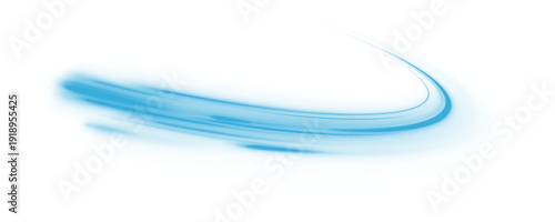 Glowing neon laser blue speed lines flow across city highway, road. Light wave drives motion, energy while leaving futuristic glowing trail traffic. Flow cool water turns into liquid ice. PNG vector.