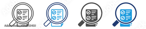 evaluation icon set multiple style