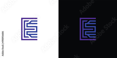 The letter 'E' logo is formed from digital circuit lines on a white or black background. It represents electronics, engineering, energy, efficiency, and the digital age.