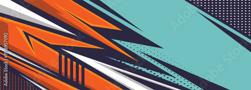 abstract geometric stripes design racing car wrap decal