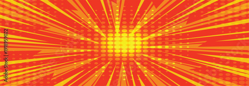 comic radial lines retro pop art background