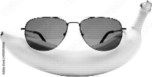 A smiling face with sunglasses giving a thumbs up in a pixelated style