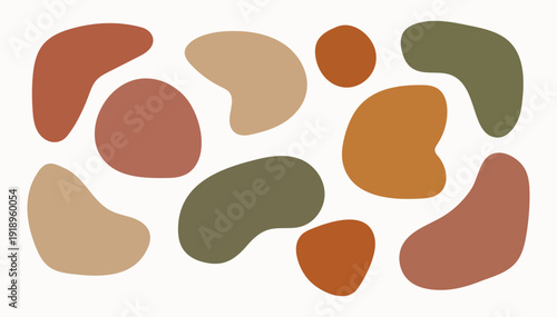 Modern Abstract Organic Shapes and Earthy Elements