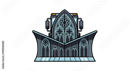 Gothic style snowplow truck