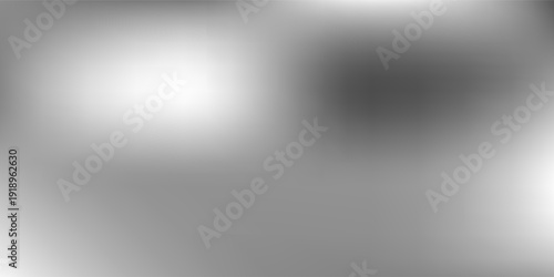 Silver background with metal mirror texture. Chrome gradient surface with simple abstract light ball.