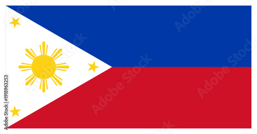 Rectangle Philippines Flag Asian Country