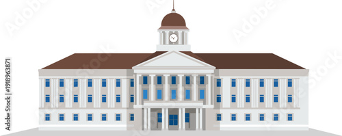 government building, courthouse, university building, classical architecture, neoclassical, public building, 