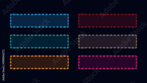 Virtual Reality HUD UI Frame Kit – Futuristic Screen Templates, Tech Interface Layouts, Digital Dashboard Elements Vector Illustration