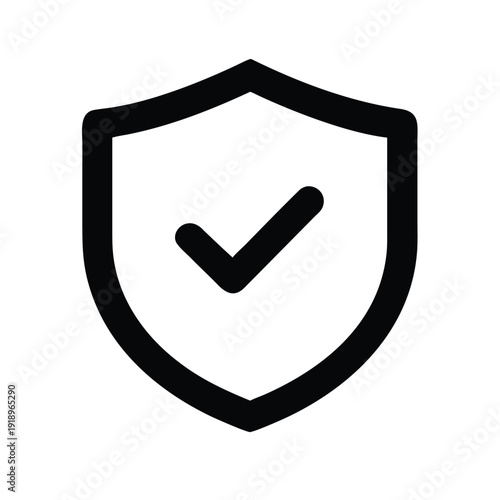 Free Download  Minimalist shield with checkmark approval security success vector illustration flat design scalable graphic - GFXLoad
