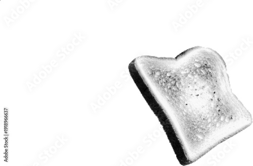 A black and white illustration of a heart shaped object with a plaid pattern on a plain background.