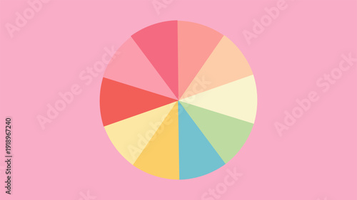 Minimalist color palette wheel for professional branding and interior design.