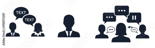 Business Communication and Collaboration People Talking and Messaging