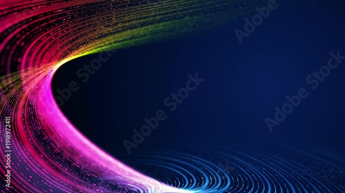 Vibrant neon light streaks energy video loop with colorful glowing motion and abstract digital flow animation