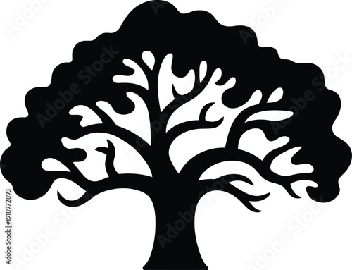 garden plant icon, natural forest element for landscape design and environmental projects.