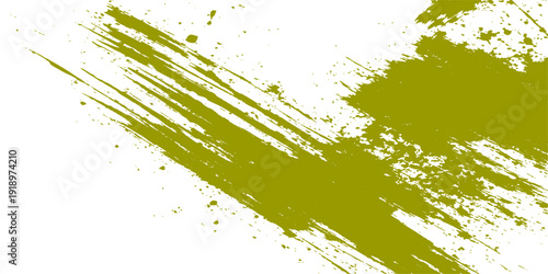 Abstract green grunge background featuring artistic paint splashes and watercolor ink textures with a decorative spray splatter pattern design