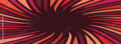 red radial abstract negative space background