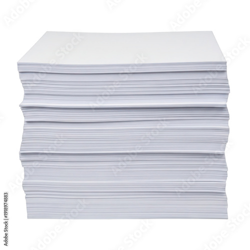 Wallpaper Mural Neat Stack of Blank White Paper Sheets isolated on a transparent background Torontodigital.ca