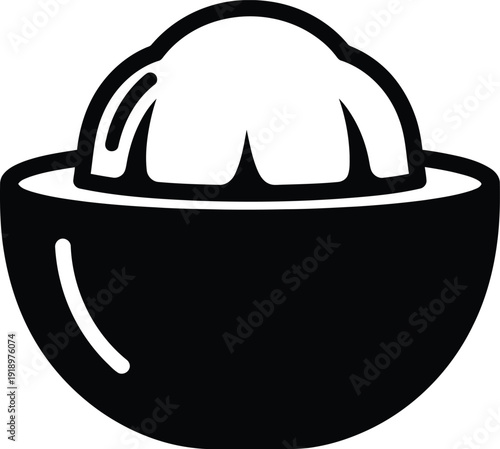 Lemon Juicer Bowl Kitchen Tool Silhouette Vector