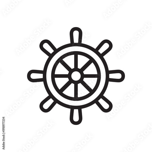 ship steering wheel icon