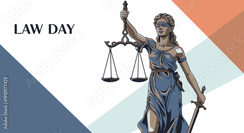 A lady justice statue holding scales and sword on lawday symbolizing fairness and justice