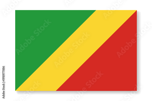 Republic of the Congo national flag in flat style. Vector flat background. Free Download Republic of the Congo national flag in flat style. Vector flat background. - GFXLoad