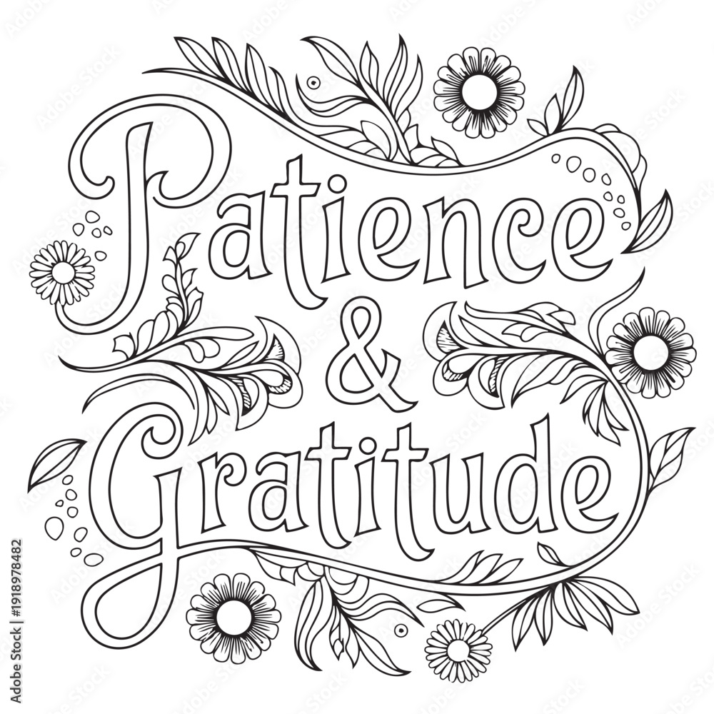Fototapeta premium Ramadan Coloring Pages with Black and white vector illustration 