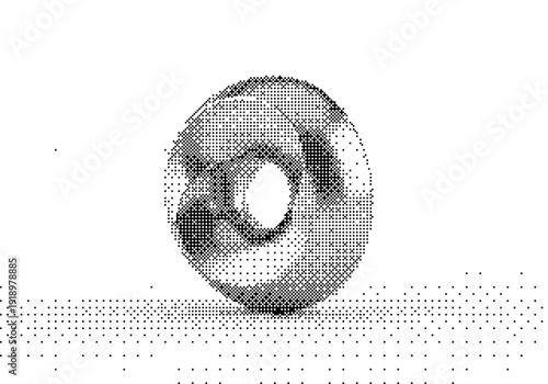 Car interior with neon green digital glitch and pixel effect dither