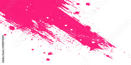 Abstract grunge watercolor background with red blood paint splatters and pink ink stains featuring a liquid spray texture on a vector illustration pattern design