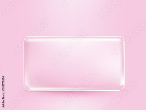 Transparency Glassmorphism notification pop up window isolated background.