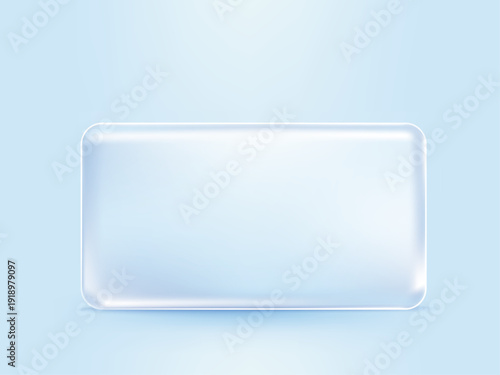Transparency Glassmorphism notification pop up window isolated background.