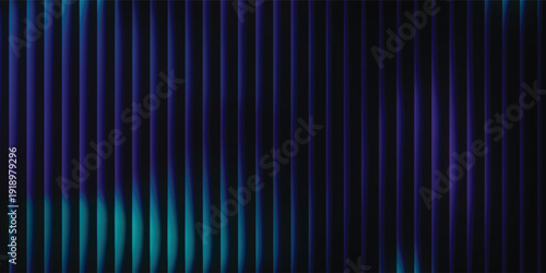 A dynamic abstract pattern of vertical lines in shades of blue and teal, creating a sense of depth and movement against a dark backdrop.
