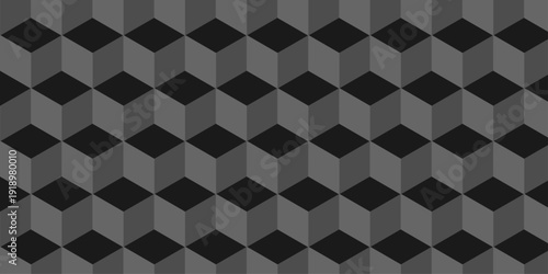 Abstract square structure decoration gradient gray cubic square shape texture. cube geometric wall and floor vector diamond hexagon triangle wallpaper background.