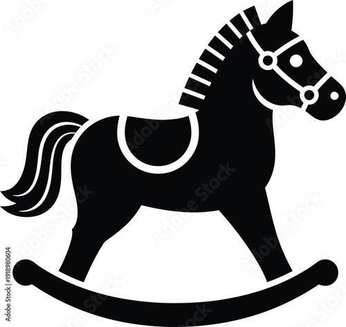Rocking Horse Toy Childrens Play Silhouette Vector