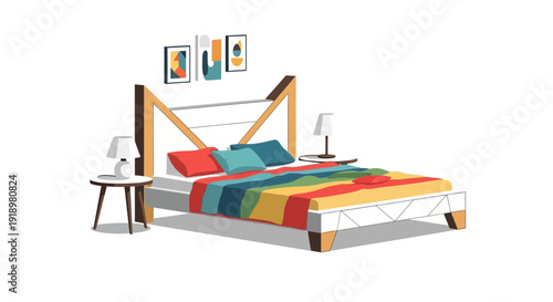 Grocery Store Interior with Fresh Produce Shelves and Market Display